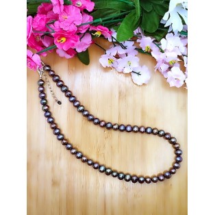 Natural Grey Freshwater Pearl Necklace